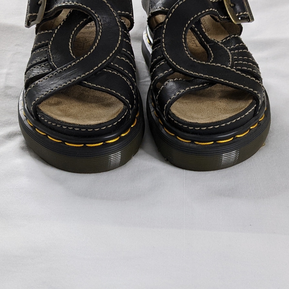 VTG 90s Chunky Platform Buckle Sandals Made In England Like New - Picture 3 of 8